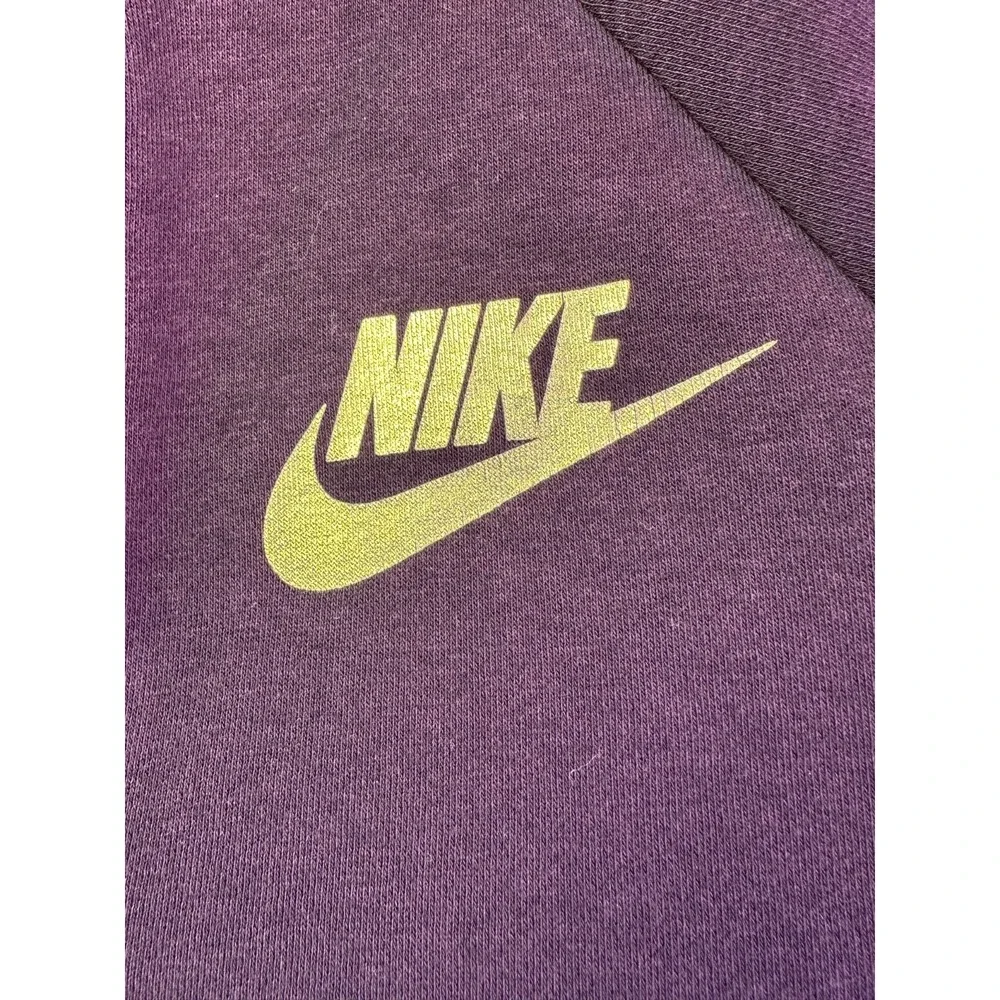 Nike Hoodie Womens M Fleece Rally Funnel Neck Hoodie Sweatshirt Purple Pockets‎